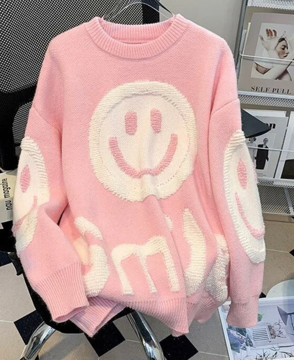 Smiley Face Sweater(One Size Fit All)